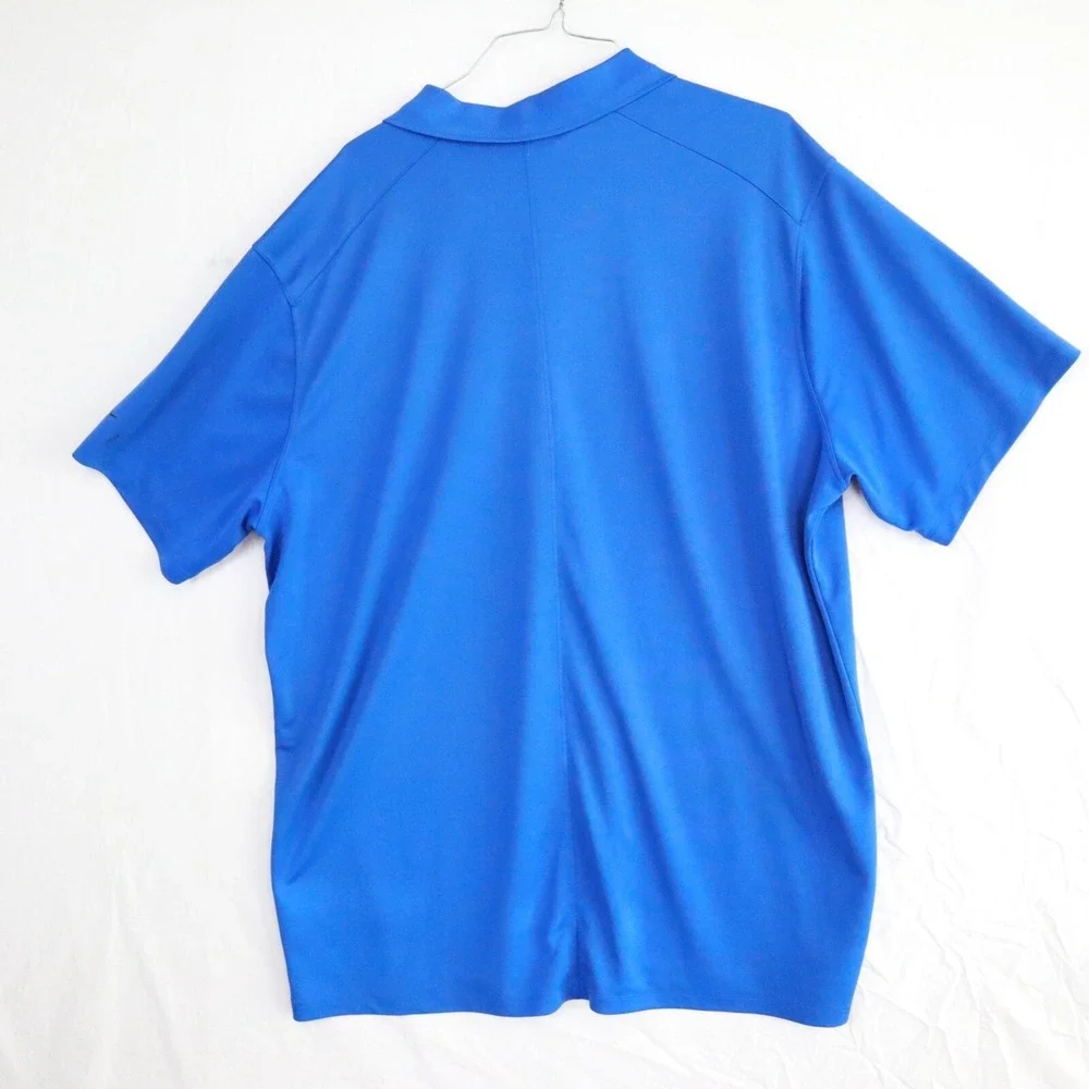 Nike Golf Polo Shirt Mens 2XL XXL Dri-Fit Blue Short Sleeve Falconhead Golf Club